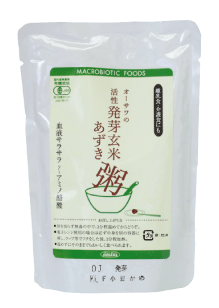 無添加おかゆパック・活性発芽玄米あずき粥200g★有機JAS（無農薬・無添加）★4個までコンパクト便可