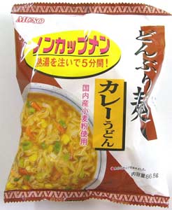 余分なカップをはぶいた「ノンカップメン」です。 どんぶりに入れて熱湯を注ぐだけで 簡単にお召し上がりいただけます。 ○原材料：味付け油揚げめん（小麦粉（国内産100％）、パーム油、馬鈴薯でん粉（遺伝子組換えでない）、食塩、醤油（大豆（遺伝子組換えでない）小麦を含む）、オニオンパウダー　スープ：砂糖、馬鈴薯でん粉、食塩、カレー粉、小麦粉、ラード（豚を含む）、粉末醤油（大豆（遺伝子組換えでない）小麦を含む）、酵母エキス、ポークエキス、かつお節粉末、ソテーオニオン（大豆を含む）、ほたてエキス、チキンエキス（乳成分を含む）、パーム油、バター、にんにくかやく：コーン、人参、ねぎ どんぶり麺・カレーうどん・ 箱 [24袋入り] 4,704円→4,469円