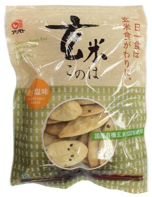 玄米このは うす塩味　80g★国内産有機玄米100％使用★国内産米油使用★玄米食の代わりに