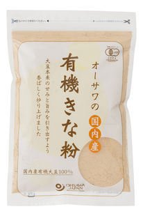 オーサワの有機きな粉100g★4個までネコポス便可★有機JAS(無農薬・無添加)★国内産有機大豆100%★オーサワジャパン