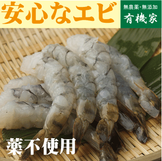 安心なエビ■エコシュリンプ140g(7~9尾)Lサイズ★下処理済★薬剤不使用養殖★人工飼料不使用養殖★冷凍配送★ブラックタイガー★安全 エビ★加熱調理用★インドネシア