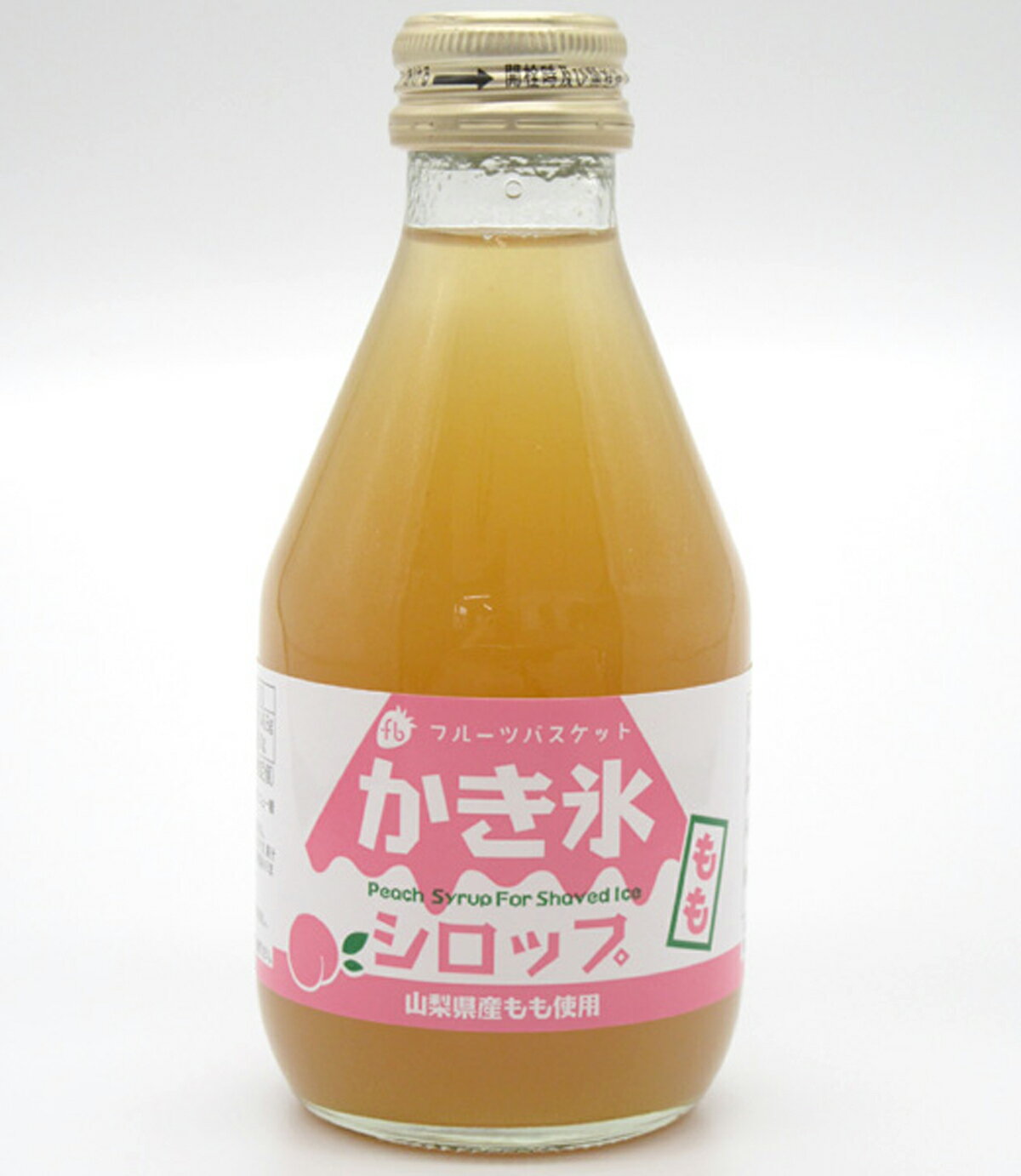 無添加　かき氷シロップ（もも）180ml★沖縄県の契約農家が、できるだけ農薬や化学肥料を使わず育てた国産パイナップルをふんだんに使用★着色料・香料・酸化防止剤不使用のサムネイル