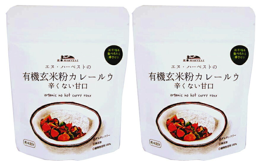 楽天有機家無添加 有機玄米粉カレールウ辛くない甘口 100g×2個 ★4個までネコポス便可★有機果物や有機野菜、有機スパイスなど、15種以上の有機原料を使用。世界中の最高級品質のスパイスを吟味しオーガニックスパイス専門店のスパイス職人が日本人好みにブレンド。