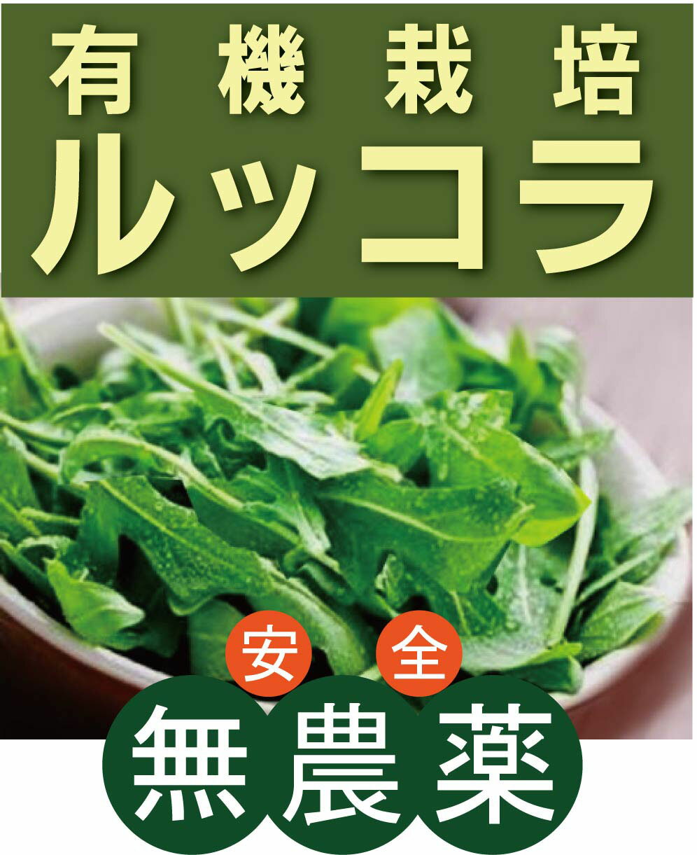 有機ルッコラ 50g×1パック★有機JAS認証（無農薬・無添加）★千葉県産★ほのかなゴマのような香りのする弱..