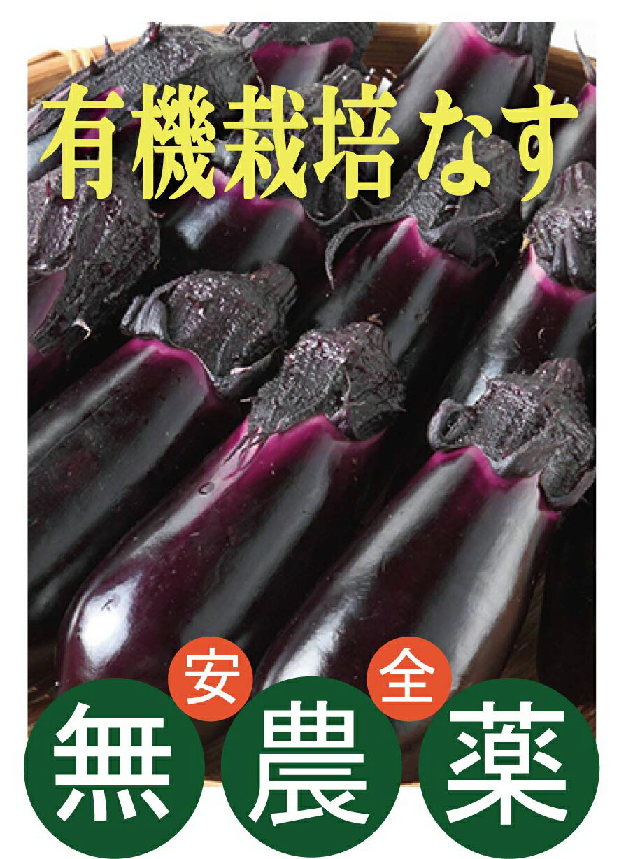 有機なす1パック（300g）有機JAS認証★新潟県産