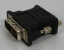 中古 DVI ⇒ VGA(D-sub 15ピン) 変換アダプタ 金メッキピン採用 変換コネクタ ブラック アナログVGAモニター変換コネクター