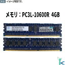 【中古メモリ 増設用】中古メモリ NANYA 4GB×1 PC3L-10600R DDR3-1333 型番:NT4GC72C4PG0NL-CG サーバー用メモリ