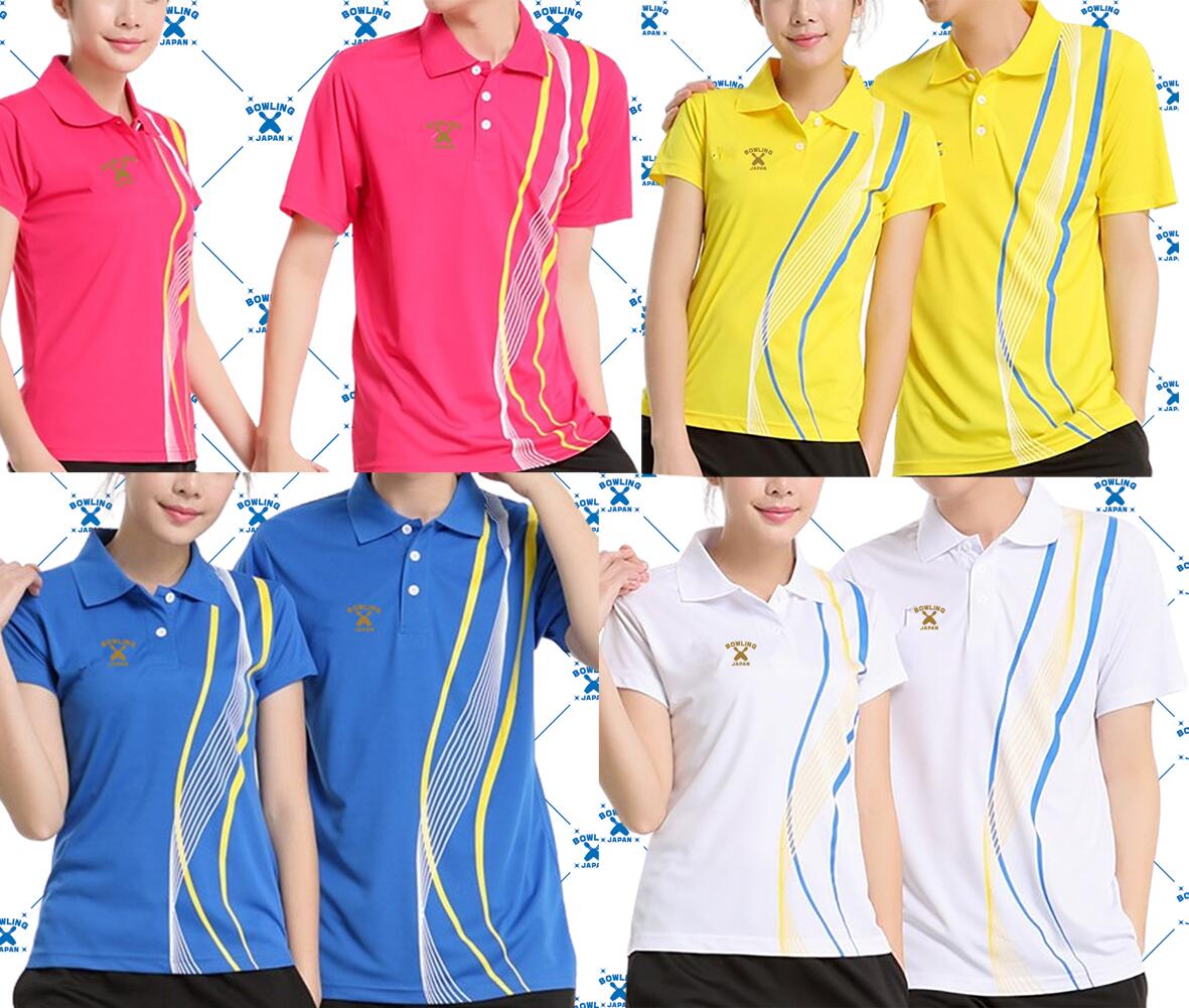 BOWLING-JAPANデザインポロシャツ5476-221491、名入れ1行無料(ポリエステル100%)全3色-11サイズ、納期1〜2週間、送料無料,ボウリングウエアー,ボウリングシャツ,ボウリングユニフォーム