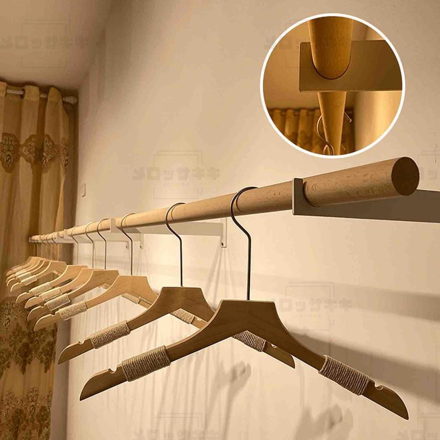 Hanger - 木製の洋服ラック壁掛けハンガーレール衣料品店のディスプレイ用の強力な壁ハンガー洋服のポール