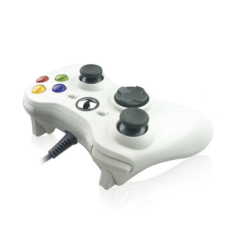 Xbox360 コントローラー Blitzl Pc 有線 ゲームパッド ケーブル 二重振動 人体工学 品質は非常に良い 色 ホワイト Win7 10 8 Windows