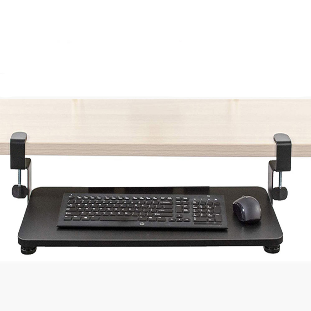 キーボードトレー 後付け キーボードスライダー クランク式 木製デスクエクステンダー フルキーボード ..