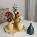 陶磁小花瓶 インスタ風シンプル生け花ドライフラワーのアイデア花器リビングルームのデスクトップ置物(3)