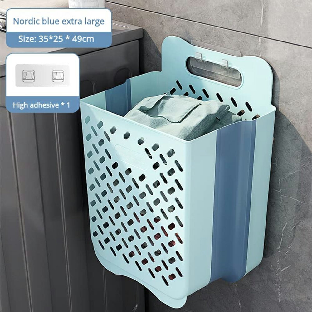 折りたたみ浴室ランドリーバスケット壁掛け汚れた衣類収納バスケット家庭用バッグバスルームオーガナイザー