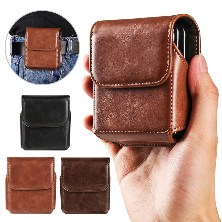 乐天商城 - 全機種対応 Galaxy Z Flip6 Galaxy Z Flip5 ケース / 折り畳対応 カバー ウエストポーチ ベルトループ ホルダー ホルスター PUレザー ギャラクシーZ フリップ5 アンドロイド