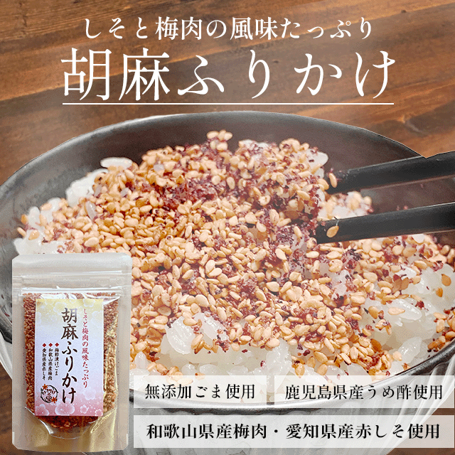 LINEクーポンで10％OFF 胡麻ふりかけ 45g / ごま ごまふりかけ ふりかけ 胡麻ふりかけ ゴマふりかけ ごまのふりかけ 梅のふりかけ 梅風味 梅ごまふりかけ おすすめ お茶漬け 人気 ごまふりかけうめ味 胡麻ふりかけ ご飯のお供 ふりかけ 無添加 お茶漬け 薬味のサムネイル