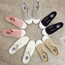 YUUWA優和 スニーカー くつ クツ スリッポン シューズ 履きやすい 脱ぎ履き簡単 おしゃれ 日常 靴紐なし レディース キャンバス ズックシューズ ローカ...
