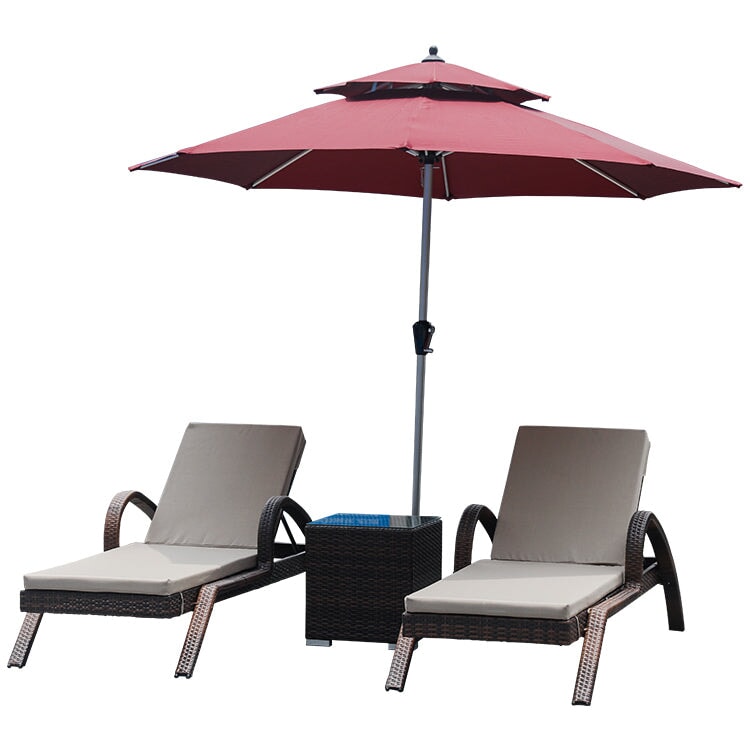 リクライニングチェア　アウトドアチェア　ラタン風　籐風　車上渡し