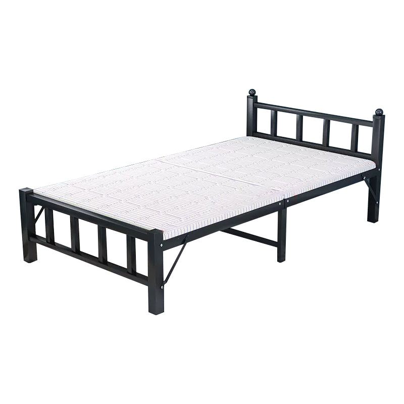 折りたたみベッド　シングルベッド　折り畳みベッド　パイプベッド　ベッド　省スペース　コンパクト　炭素鋼フレーム　マットレス付き　ブラック　ホワイト