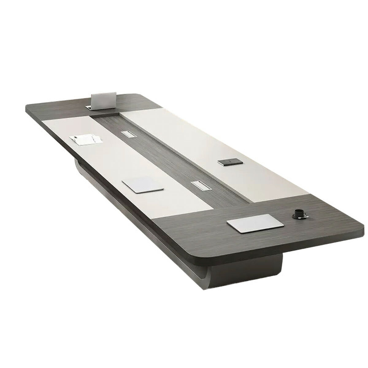 会議用テーブル　ミーティングテーブル　会議テーブル　会議室　長机　ワークテーブル　配線ボックス　高級感　おしゃれ　木目調　カスタマイズ可能