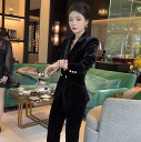 女性スーツ 秋冬 レディーススーツ ビジネススーツ パンツスーツ 2点スーツセット 長袖 カジュアル 七五三 フォーマル 送料無料 スリム ボトムス リクルート...