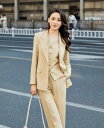 パンツスーツ 送料無料 レディーススーツ 女性スーツ 3点スーツセット ビジネススーツ 長袖 カジュアル 七五三 フォーマル スリム ボトムス リクルートスーツ...