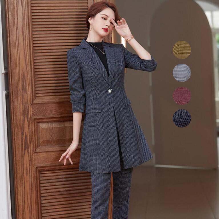 パンツスーツ キレイめ レディーススーツ ロングジャケット+パンツ セットアップ 2点セット ビジネス 秋冬 入学式 卒業式 結婚式 通勤 30代40代 ママ ...