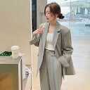 高品質 フォーマル スリム 2点スーツセット 長袖 ジャケット+パンツ 女性スーツ パンツスーツ 送料無料 レディーススーツ セットアップ リクルートスーツ カ...
