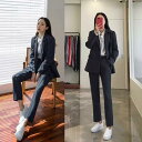 高品質 フォーマル ビジネススーツ ジャケット+パンツ+シャツ 女性スーツ パンツスーツ スリム 2点スーツセット 長袖 送料無料 レディーススーツ セットアッ...