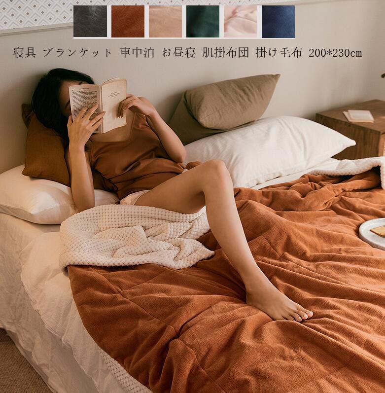 【送料無料】掛け布団 タオルケット ひざ掛け 秋冬用 200*230cm 高級感 ブランケット もこもこ 北欧 毛布 可愛い ふわふわ 肌布団 フランネル 保育園 ソファーカバー 冷房対策 マイクロファイバー 洗える 厚手 おしゃれ 新生活 一人暮らし 無地 子ども 赤ちゃん 快眠 雑貨