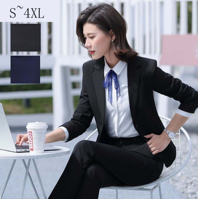 【送料無料】リクルートスーツ セットアップ 2点スーツセット ジャケット+スカート/パンツ ビジネススーツ 高品質 パンツスーツ ズボン S〜4XL スリム き...