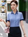 【送料無料】シャツのみ 上着 半袖シャツ ブラウス レディース ビジネス 女性 ママシャツ 体型カバー きれいめ カジュアル 入学式 卒業式 結婚式 通勤 30代 40代 ゆったり フォーマル 大きいサイズ 事務服 トップス 就活 オフィス 制服 会社 シンプル ホワイト グレー ブルー