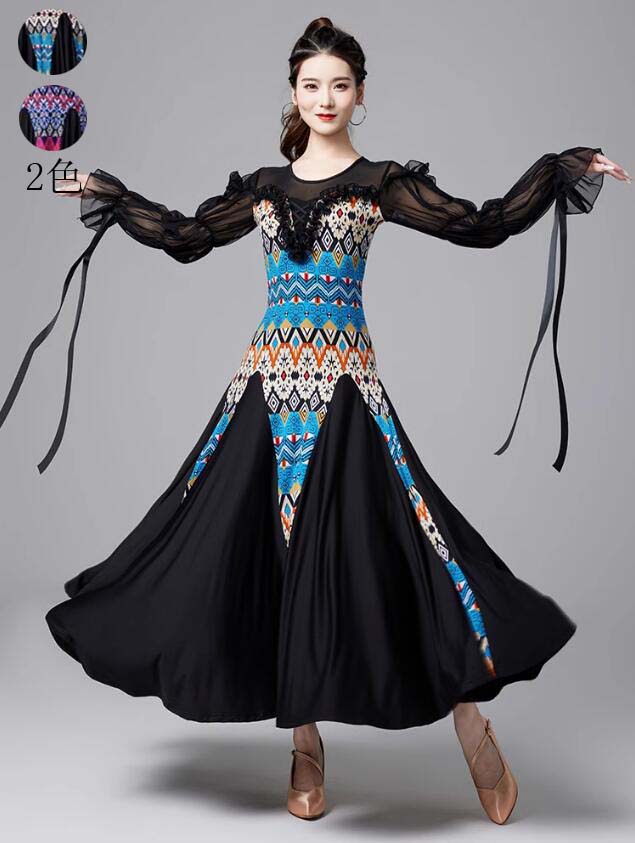 競技用のドレス ワンピース パーティー スタンダードドレス 社交ダンスドレス モダン衣装 スレンダー ゴージャス 社交ダンス モダンドレス ワルツ ステージ衣装 ダンスウェア ラテンダンスドレス 社交ダンス衣装 ドレス 高級感 練習着 レディース 舞台 フラメンコ M L XL XXL