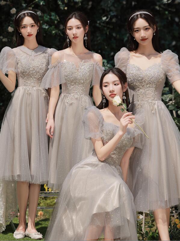 ウェディングドレス ロング丈ワンピース ブライズメイド 結婚式ドレス 花嫁ドレス 送料無料 ロングドレス お呼ばれ フォーマル 可愛い パーティードレス 着痩せ 卒業式 ロング丈/ミモレ丈 レディース マキシ丈 素敵 肩出し 半袖 女性 プリンセス 撮影 コーラス服 編み上げ