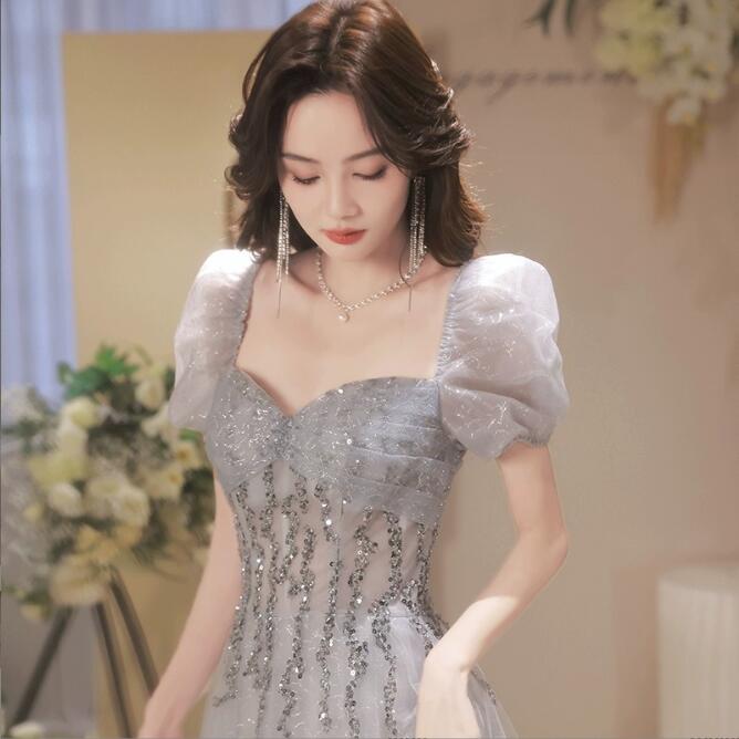 韓国風 プリンセスライン 結婚式 送料無料 半袖 ロング丈ワンピース 宴会ドレス ロングドレス 高級感 パーティードレス Aラインドレス 洋服 スレンダー 花嫁の介添え人 ドレス 忘年会 ステージ 衣装 お嬢様 演奏会 着痩せ ピアノ 発表会 セクシー 大人 フェミニン XS~XXXL