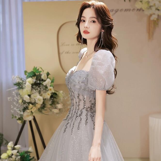 韓国風 プリンセスライン 結婚式 送料無料 半袖 ロング丈ワンピース 宴会ドレス ロングドレス 高級感 パーティードレス Aラインドレス 洋服 スレンダー 花嫁の介添え人 ドレス 忘年会 ステージ 衣装 お嬢様 演奏会 着痩せ ピアノ 発表会 セクシー 大人 フェミニン XS~XXXL