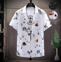 送料無料 アロハシャツ 半袖シャツ メンズ レデイース おしゃれ カジュアルシャツ 花柄シャツ 男女兼用 折り襟 トップス 韓国風 ワイシャツ カラーシャツ 個...