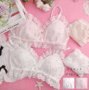 ブラセット 超盛りブラ 2点セット ブラジャー 小胸 bra set レースブラセットノンワイヤー 送料無料 ブラ ショーツ 上下セット ショー..