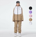 雪服 スノボーウェア 上下セット ジャケット パンツ スキーウェア 男女兼用 雪遊び 防寒 暖かい 韓国風 スノーボードウェア 可愛い ペアスノーウェア ボード...