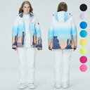 スキーウェア 送料無料 雪服 スノーボードウェア レディース スノボウェア 2点セット ジャケット パンツ 上下セット 防水防風防寒 暖かい 大きいサイズ 雪遊...