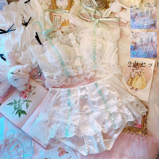 ブラ&ショーツ セット ブラセット ノンワイヤー 春夏 上下セット 谷間ブラ 勝負下着 ブラ ショーツ bra set シンプル 送料無料 ブラジャー 小胸 ランジェリー ブラ セットアップ ショーツセット 超盛りブラ 2点セット 少女 学生 可愛い 通気性 女性 セクシー薄手 軽い デート