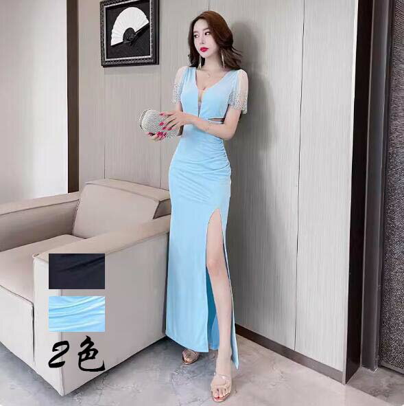 送料無料 ワンピドレス ロングドレス タイトワンピース カクテルドレス モーターショー パーティードレ..