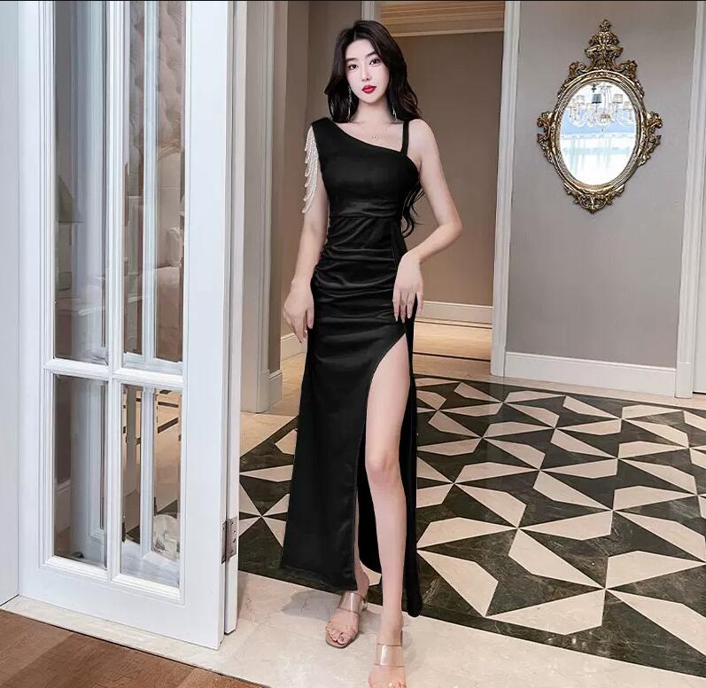 スリットワンピース 送料無料 タイトワンピース お嬢様 韓国風 姫系 レディース ワンピ 袖なし パーティードレス 二次会 宴会 礼服 披露宴 大きいサイズ 着痩せ フォーマル 通勤 OL オフィス 慶事 結婚式 謝恩会 お出かけ セクシー デート モデル ノースリープ S M L LL 2L