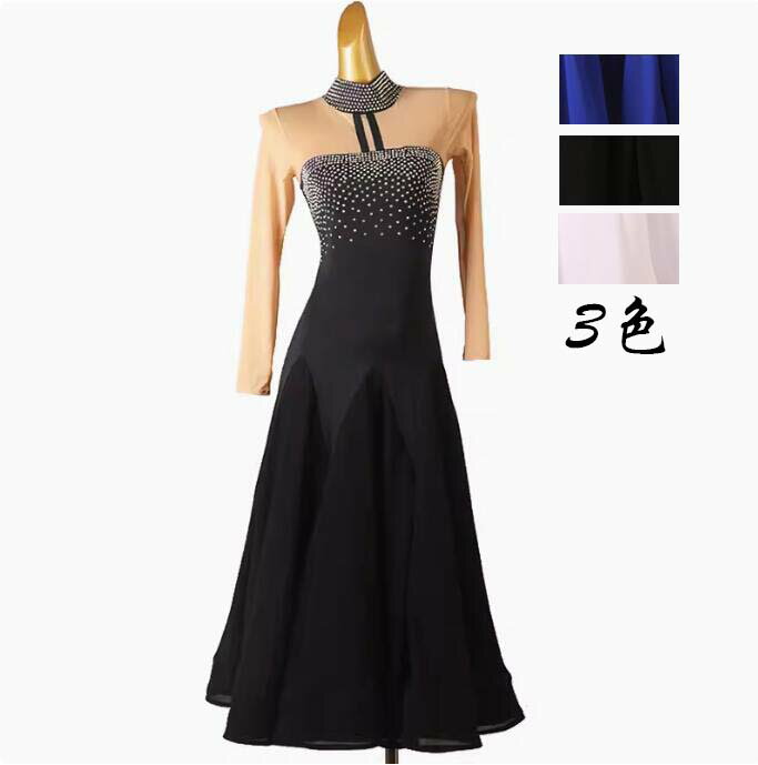 ダンドレス 高品質 スタンダードドレス フラメンコ スレンダーモ練習着 大きい裾 ワンピース 着痩せ 競技用のドレス 社交ダンスドレス ゴージャス モダン衣装 ダンスウェア ワルツ ステージ衣装 社交ダンス レディース 社交ダンス衣装 パーティー ヴィーナス S M L XL XXL