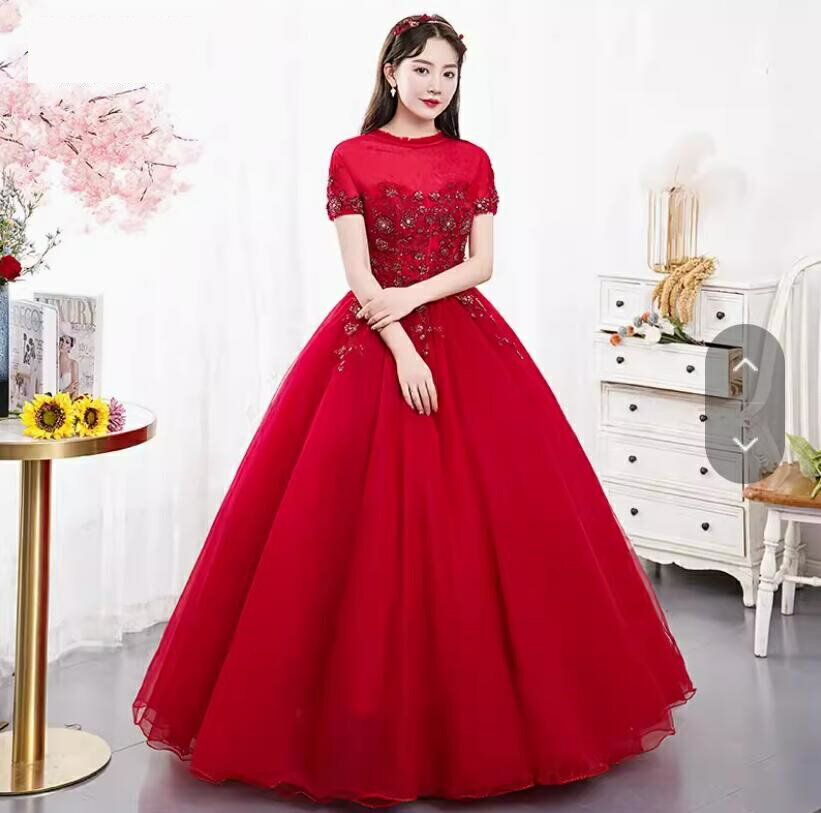 結婚式 ロングドレス 花嫁の介添え人 ドレス お嬢様 演奏会 プリンセスライン 高級感 Aライン 送料無料 パーティードレス ロング丈ワンピース 韓国風 忘年会 ステージ 衣装 着痩せ ピアノ 半袖 宴会ドレス 洋服 スレンダー 発表会 セクシー フェミニン カラードレス XS~XXXL
