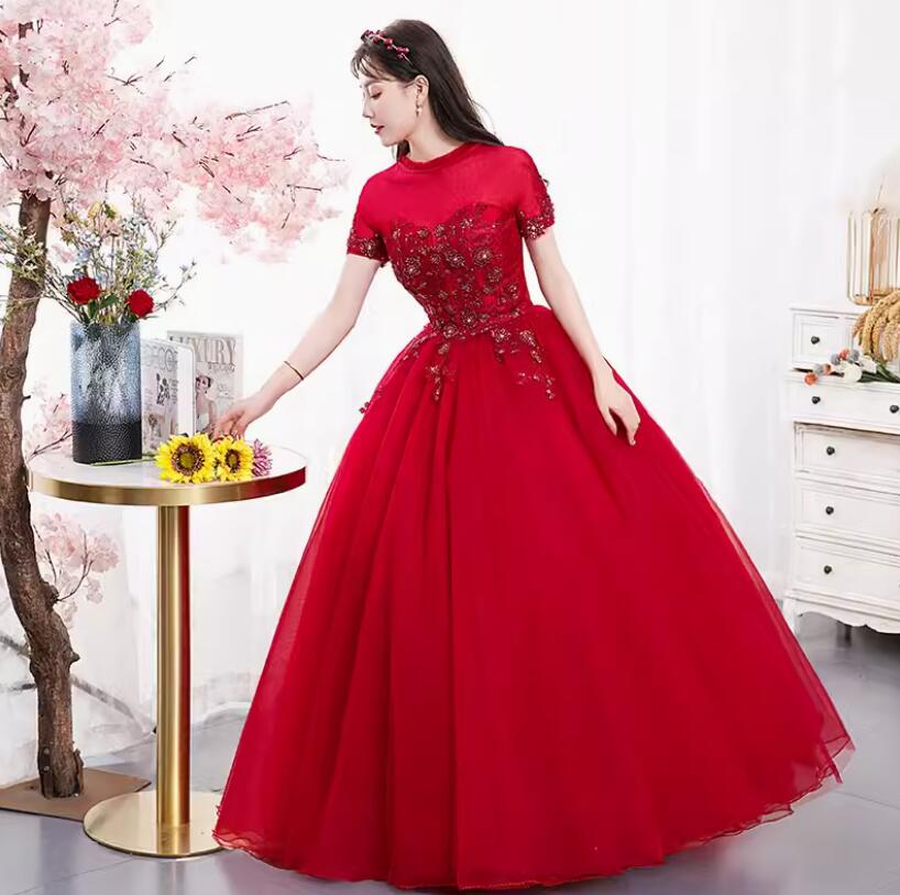 結婚式 ロングドレス 花嫁の介添え人 ドレス お嬢様 演奏会 プリンセスライン 高級感 Aライン 送料無料 パーティードレス ロング丈ワンピース 韓国風 忘年会 ステージ 衣装 着痩せ ピアノ 半袖 宴会ドレス 洋服 スレンダー 発表会 セクシー フェミニン カラードレス XS~XXXL