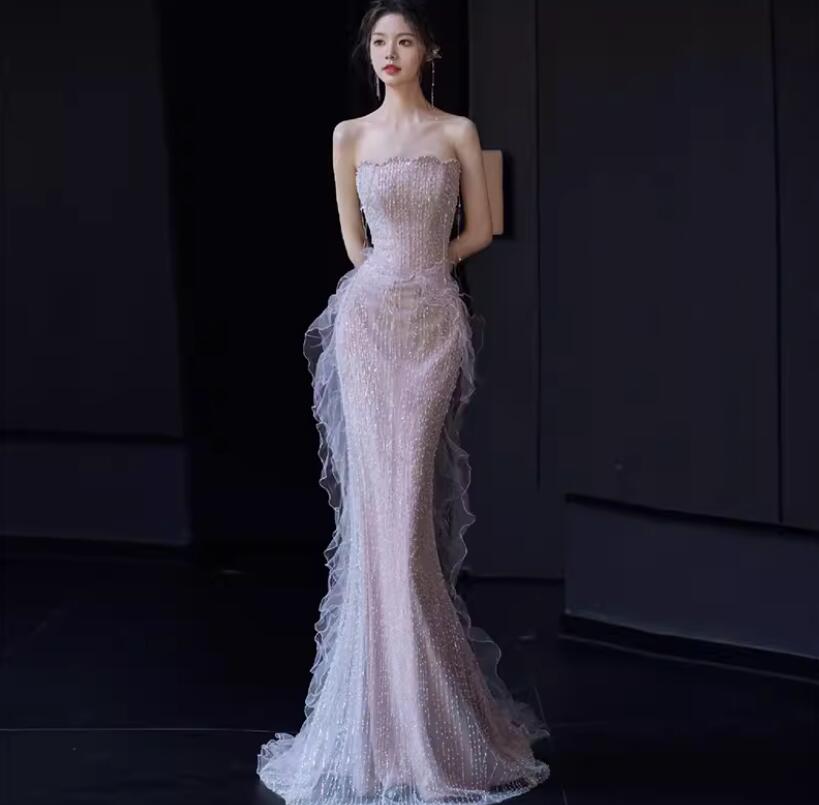 Aラインドレス 袖なし イブニングドレス 花嫁ドレス お呼ばれ 送料無料 ワンピース パーティードレス カクテルドレス マキシ丈ワンピース おしゃれ レデイース 声楽 発表会 きれいめ 二次会 同窓会 スレンダー ロングドレス 演出会 演奏会 エレガント 披露宴 ノースリープ