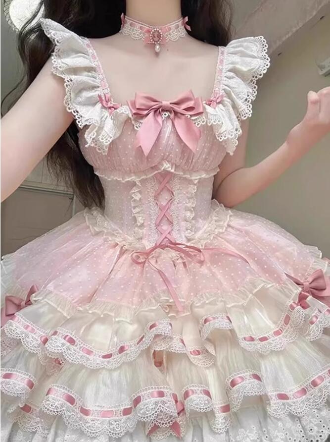 ロリータ風ワンピース コスチューム 衣装 送料無料 ダンス衣装 JSKワンピース Lolita 舞台服 レディース 萌え萌え 日系女子中高生 イベント衣装 ワン...