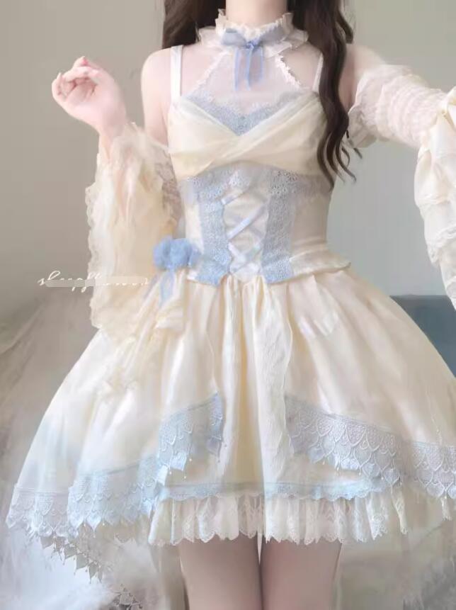 Lolita ロリータ風ワンピース コスチューム 衣装 送料無料 ダンス衣装 JSKワンピース 舞台服 レディース 萌え萌え 日系女子中高生 イベント衣装 ワン...