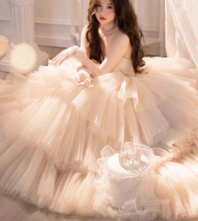 高級感 花嫁ドレス カラードレス 撮影用のワンピース ロングドレス 韓国風 前撮り 同窓会 イブニングドレス パーティードレス お姫様ドレス 送料無料 ドレス セクシー 発表会 スレンダー 上品 エレガント 披露宴 お呼ばれ 袖なし オフィス 音楽会 ゴージャス 舞台 シャンパン