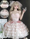 演出服 jskワンピース 花嫁洋服 コスチューム 衣装 ロリータ風 Lolita 送料無料 ウエディングドレス 日系女子中高生 コスプレ ノースリーブ レディー...